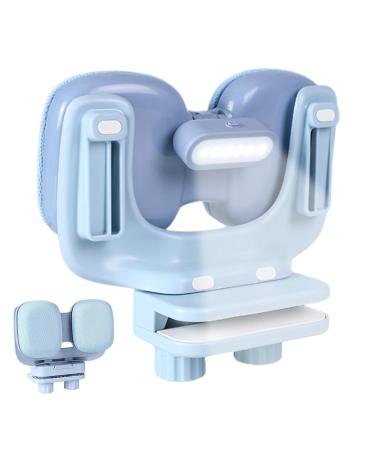 Sitting Posture Corrector for Kids Children Writing Sitting Posture Corrector with Light - Height Adjustable Soft Double Nap Pillow Writing Posture Trainer Clipped On Desk Prevention Eyesight Light Blue2 - Buy Online on GoSupps.com