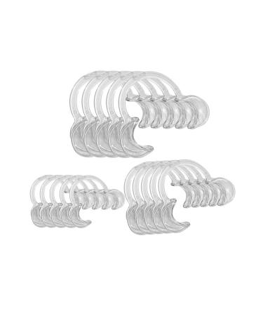 Hmilydyk mouthpieces replacement C-shape cheek holder for mouthware challenge game or dentistry clear dental mouth opener 15 pieces (5 small 5 medium 5 large)