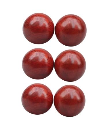 Solustre 6 StK Hand exercise meditation balls for the hands of wooden wooden wooden balls massage ball tool classic ball on the wrist health ball handball fitness gymnastics ball bamboo