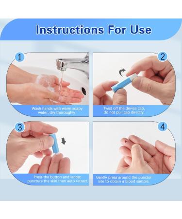 Shop Safety Lancets 28G - Pressure-Activated Single Use for Comfortable Blood Testing | International Shipping Available - Buy Online on GoSupps.com