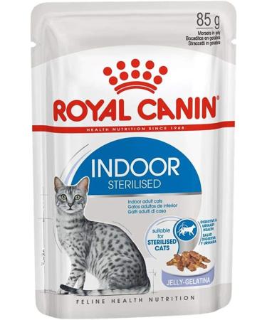 Royal Canin Indoor Sterilised Adult Wet Cat Food in Jelly 48 x 85g - Buy Online on GoSupps.com