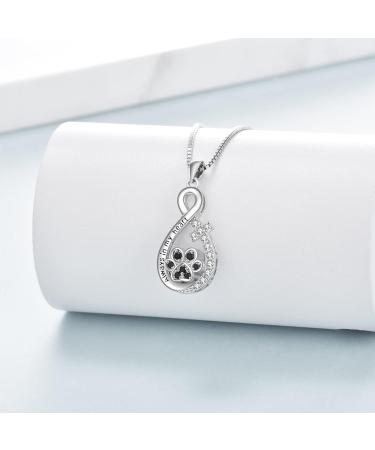 VONALA DOLA PET Ash Necklace - 925 Sterling Silver Memorial Jewelry for Dog & Cat Lovers | Infinity Cross & Paws Gift - Buy Online on GoSupps.com