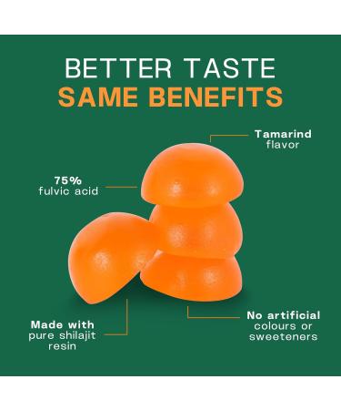 10-in-1 Alpha Shilajit Gummies for Men & Women 4000mg No Added Sugar Ashwagandha Gokshura 75%+ Fulvic Acid & 85+ Trace Minerals Non-GMO 100% Natural (60 Gummy) - Buy Online on GoSupps.com