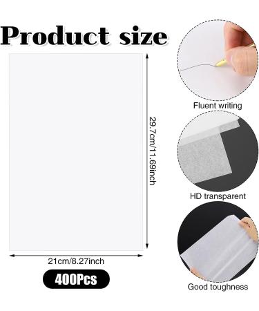 100 Sheets Tracing Paper  8.5 x 11 inches Artists Tracing Paper Pad White Trace Paper Translucent Clear Tracing Sheets for Sketching Tracing Drawing Animation - Buy Online on GoSupps.com