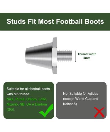 Artanchao Soccer Studs for Adidas & Puma - Unisex Silver 11/13mm & 13/15mm with Wrench - Enhanced Performance - Buy Online on GoSupps.com