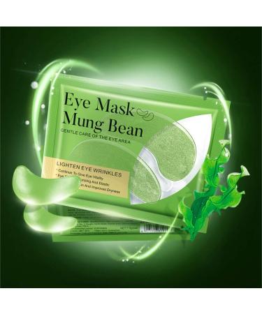 KISSION 10 Pair Mung Bean Collagen Hydrating Eye Mask for Dark Circle Eye Mask Eye Bag Anti Aging Anti Wrinkle Eye Fine Lines Skin Care Face