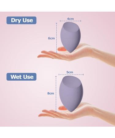 8 Pieces Purple Makeup Sponge Set - Beauty Blenders for Foundation Powder & Liquids - Ideal Face Sponges for Flawless Makeup - Buy Online on GoSupps.com