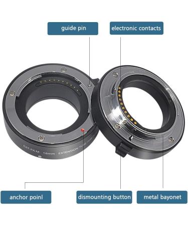 Mcoplus Metal Auto Focus Macro Extension Tubes Set (10mm+16mm) for Fujifilm X-Mount X-Series Cameras - Buy Online on GoSupps.com