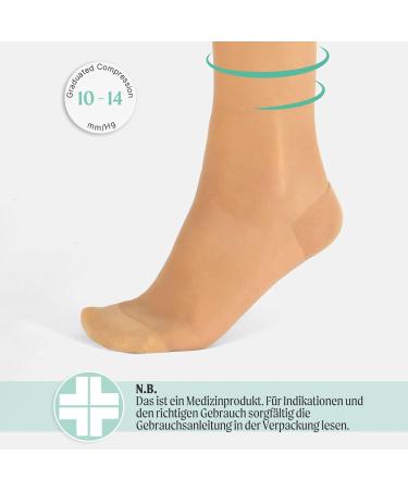 Calzitaly Knee Socks - Gradual Compression 70 Den Unisex Compression Stockings L-XL Skin Color | Made in Italy - International Shipping Available - Buy Online on GoSupps.com