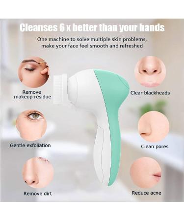 Electric Facial Spin Brush Set for Deep Cleansing and Exfoliating - 4 Brush Heads Included, Perfect for Blackhead Removal and Skin Massage - Ideal Gift for Teenage Girls - Buy Online on GoSupps.com
