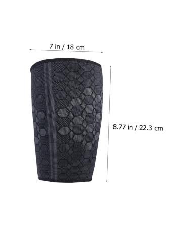 Buy 1pc Thigh Protector Sleeve - Nylon Thigh Support Brace 22.3x18cm Black | Ideal Thigh Protective Pad for Injury Recovery - International Shipping Available - Buy Online on GoSupps.com