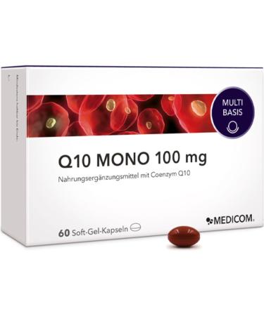 Medicom-High-dose Coenzyme Q10 capsules Q10 Mono 100 mg coenzyme for energy generation natural Q10 high-dose-60 soft gel capsules - Buy Online on GoSupps.com