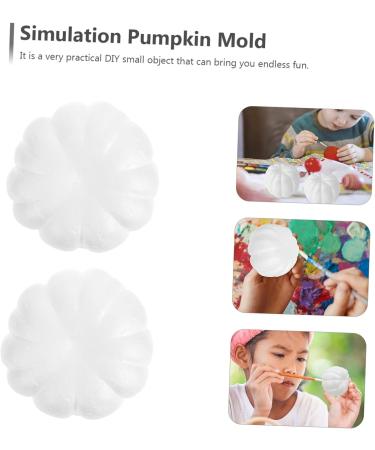 VILLCASE 60 Pcs Foam Simulation Pumpkin Bamboo Cabinet Ornaments for Kids Creative DIY Pumpkin Stencils for Kids DIY Halloween Crafts Pumpkin Decorations Child White Set Artificial Whitex6pcs 8X8CMx6pcs - Buy Online on GoSupps.com