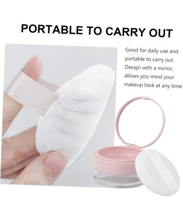  Healvian Healvian 2 Pieces Mirror Powder Container Loose Powder Makeup Powder Box Loose Containers Powder Case with Mirror Loose Holder Loose Powder Box Empty Makeup Container BB Cream Container Pink - Buy Online on GoSupps.com