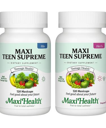 Multivitamin for Teens His and Hers 120 Maxicaps Bundle
