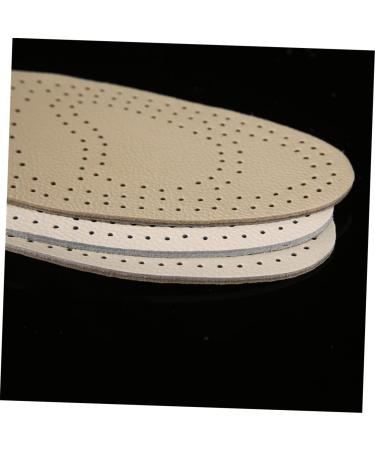 FOMIYES Invisible Heel Lift Inserts - Height Increasing Shoe Pads | Breathable Leather Insole | Size 4 Beige - Buy Online on GoSupps.com
