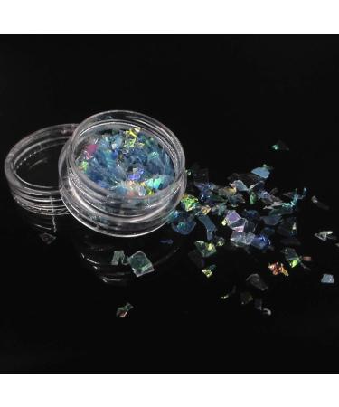 ZXR.Elwood 4 Colors Natural Artificial Nails Glass Paper Art Decoration Glitter Irregular Sequins Broken Piece Stickers - Buy Online on GoSupps.com
