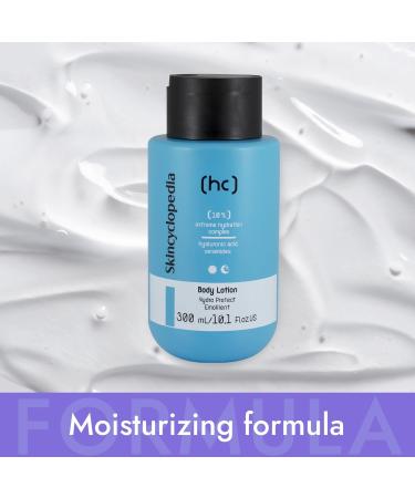 Skincyclopedia 10% Hyaluronic Acid Body Moisturiser with Glycerin Niacinamide Ceramides Shea Butter and Almond Oil - Firming Body Lotion - Powerful Hydrating Body Cream for All Skin Types 300ml - Buy Online on GoSupps.com
