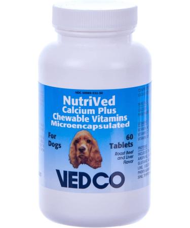 NutriVed Calcium Plus Chewable Tablets for Dogs (60 Count)