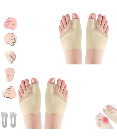 Premium Bunion Corrector Sock - Browsluv Premium Toe Bunion Corrector - Bunion Corrector for Women - Comfortable Orthopedic Bunion Toe Corrector Big Toe Straightener Brace (2 PCs Skin)