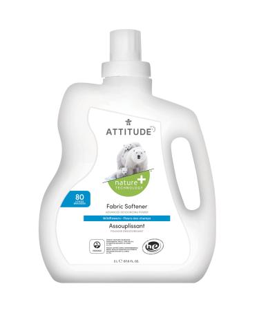 ATTITUDE Fabric Softener, Plant and Mineral-Based Ingredients, Vegand and Cruelty-free Laundry and Household Products, Wildflowers, 80 Loads, 67.6 Fl Oz