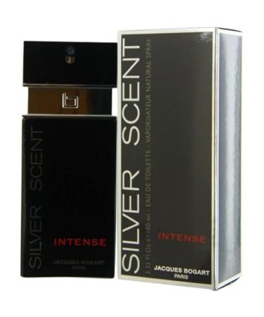 Jacques Bogart Silver Scent Intense Men Eau De Toilette Spray 3.33 Ounce (Pack of 3)