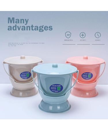 NEDLON Chamber Pot with Lid Spittoon Pee Potty Anti-Slip Base Urine Bucket with Handle Portable Mobile Toilet for Pregnant Women Adults (Color : Khaki) - Buy Online on GoSupps.com