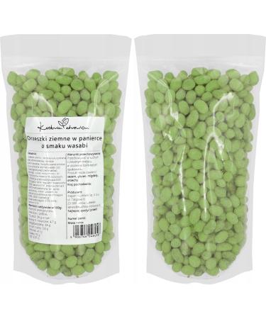  Kuchnia Zdrowia Kuchnia Zdrowia - Coated Peanuts - Crunchy Snack - High Quality - Strong Flavor - Leak-proof Zip-Resistant Packaging - Doypack: 500 Grams (250g Wasabi) - Buy Online on GoSupps.com