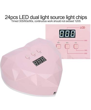 Buy 48W UV LED Nail Lamp Portable Professional Nail Dryer with 24 LEDs | 30s/60s/90s Pink UV Nail Dryer - Buy Online on GoSupps.com
