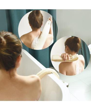 2 Pcs Aimisin Loofah Strap: Exfoliating Back Scrubber for Men and Women | Skin Cleansing Tool for Bath, Spa, and Shower - Buy Online on GoSupps.com