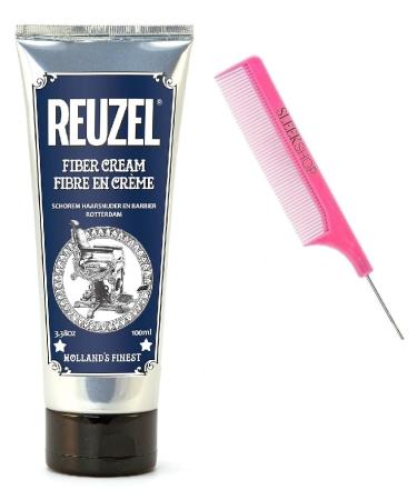 yper Comb + R z FIBER CREAM (3.38 oz / 100 mL) Men Hair Styling Product for Man (w/SIeekshop Pink Comb) (Fiber Cream (3.38 oz))
