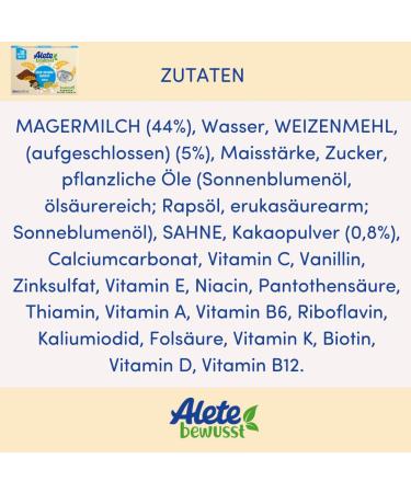 Alete Cocoa Baby Food - Ready-to-Drink Milk-Cereal Meal for 10+ Months 400ml (2x200ml) - Perfect for Warm or Cold Use - Buy Online on GoSupps.com