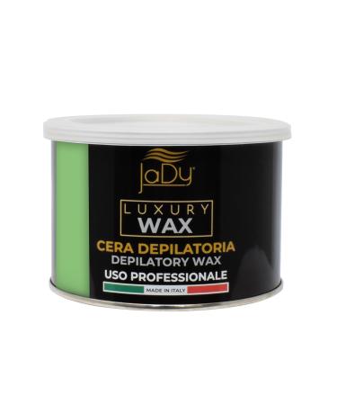 JaDy - Cire d pilatoire Aloe Vera | pilation douce pour peaux sensibles | Usage pro et maison | Fabriqu e en Italie 400 ml Verte 1