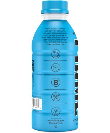 Prime Hydration Drink Sports Beverage "BLUE RASPBERRY " Naturally Flavored 10% Coconut Water 250mg BCAAs B Vitamins Antioxidants 835mg Electrolytes 25 Calories per 16.9 Fl Oz Bottle (Pack of 12) Blueberry 500 ml (Pack of 12) - Buy Online on GoSupps.com