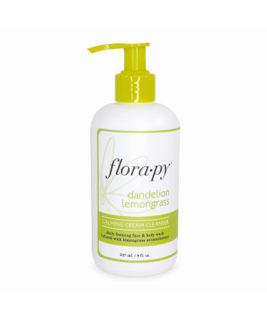 Florapy Beauty Calming Cream Cleanser Infused with Dandelion Lemongrass Aromatherapy Skincare Meets Selfcare Makeup Remover Ultra-Gentle Ingredients Clean Beauty Formula