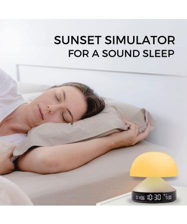 Buy Lexon Mina Sunrise Alarm Clock - Wireless Rechargeable Dark Red with Sunset Simulation - International Shipping Available - Buy Online on GoSupps.com