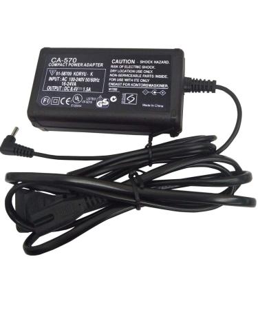 CA-570 AC Adapter Charger Compatible with Canon XA25,XA10,XA-20,Canon XA30,HG20,XH-A1,XA-30,Vixia HF100, XA11,HF G20, Vixia HF G20,FS3000,FS200,Vixia HG21,Vixia HFM31,Canon ZR60,HV30,HV20,HV20A,HV40