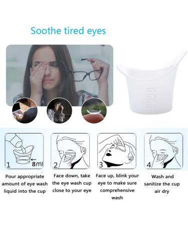 Set of 12 Silicone Eye Wash Cups for Refreshing and Cleansing Tired Eyes - Gdeal - Buy Online on GoSupps.com