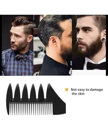 3-Piece Men's Styling Comb Set - Black Pompadour, Wide Tooth, and Streaker Comb for Wet, Curly, Thick, and Oily Hair - Buy Online on GoSupps.com