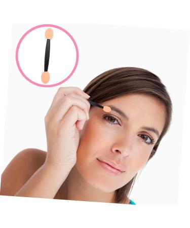 MAGICLULU 100pcs Double Ended Eyeshadow Brush Protable Makeup Tool Sponge Brush Eye Shadow Plastic Oval 6.5x1.3cm Black - Buy Online on GoSupps.com