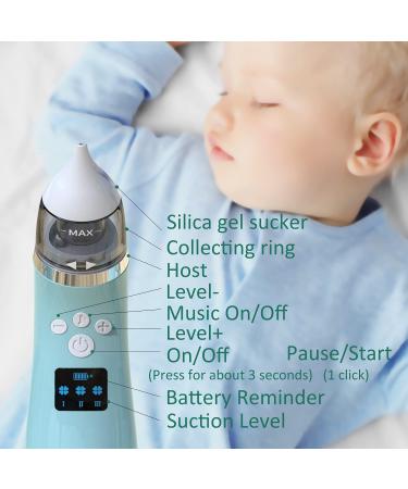 Holnkme Electric Baby Nasal Aspirator - 3 Levels of Suction, Music Soothing Function - Rechargeable & Portable - 4 Silicone Tips - For Infants, Newborns, and Toddlers - Buy Online on GoSupps.com