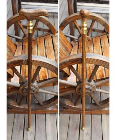 Wooden Cane Golden Sandalwood Faucet Crutches Older People Walking Sticks Sticks Gifts Ideal for Men or Women with Active Outdoor Lifesty Handmade Smooth Sailing - Buy Online on GoSupps.com