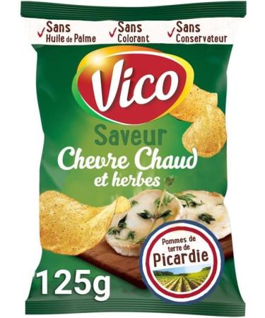 Vico Chips saveur ch vre chaud et herbes le croustillant irr sistible pour un ap ritif r ussi - 125g-vendus par VICO. - Le Lot De 4 - Buy Online on GoSupps.com