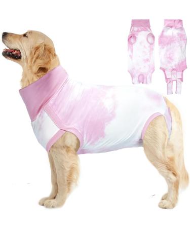 Shop Lianzimau Tie-Dye Pink Dog Body Suit - Post-Surgery Wound Protection for Male Dogs - Buy Online on GoSupps.com