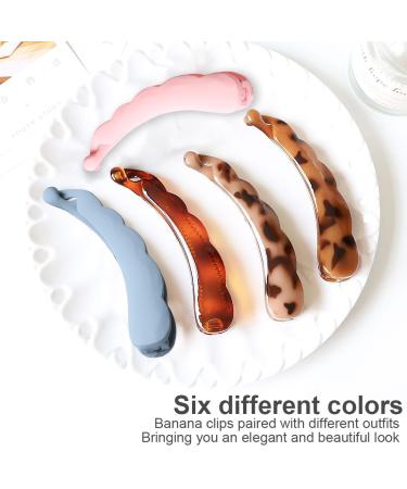 Leeq Large Banana Clips - 6 Colorful Non-Slip Hair Clips for Thick Hair | Perfect Ponytail Holders for Women & Girls - Buy Online on GoSupps.com