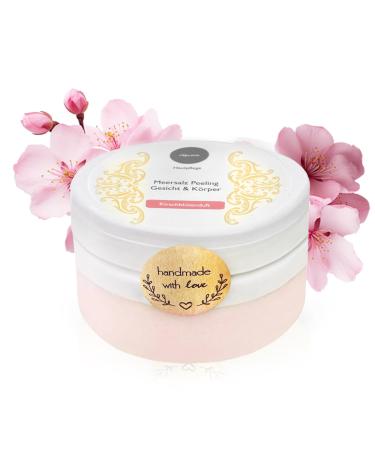 r ju.mo Salt Scrub for Face and Body for Soft and Supple Skin Against Impurities (Cherry Blossom) Pack of 1 (1 x 400g)