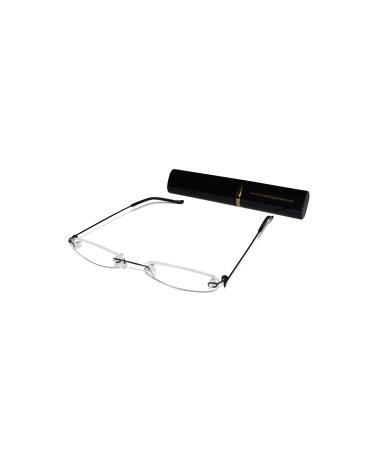 Rimless reading glasses - Black - Ultra light - Strength +1.5 diopters