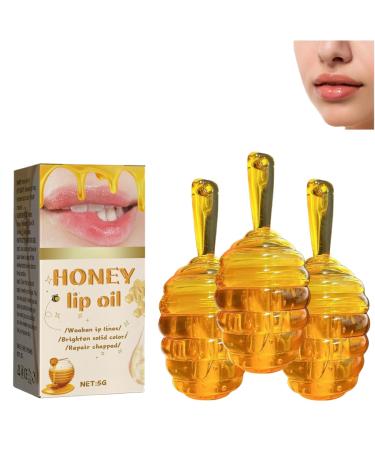 Honey Moisturizing Lip Oil,Honey Moisturizing Lip Oil,Moisturizing Lip Gloss,Cracked Lip Care Oil,Nourishing and Repairing Lip Lines,Non-Sticky,Hydr