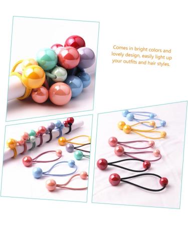 Beavorty 21 Pairs headband color hair tie girls hair rope hair ties clear hair elastics Hair Knockers for Girls scrunchies for girls elastic hair band Pom Pom Acrylic child bracket ball - Buy Online on GoSupps.com