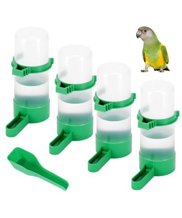 Gosear Bird Water Dispenser for Cage, Bird Water Bowl Automatic No Mess Gravity Feeder Bird Watering Supplies for Pet Parrot, Parakeets, Cockatiel, Budgie Lovebirds and Other Birds 4PCS 140ml